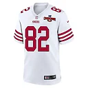Zennovawear Ross Dwelley 82 San Francisco 49ers NFC Champions Patch Game Men Jersey - White