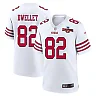 Zennovawear Ross Dwelley 82 San Francisco 49ers NFC Champions Patch Game Men Jersey - White