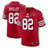 Zennovawear Ross Dwelley 82 San Francisco 49ers NFC Champions Patch Game Men Jersey - Scarlet