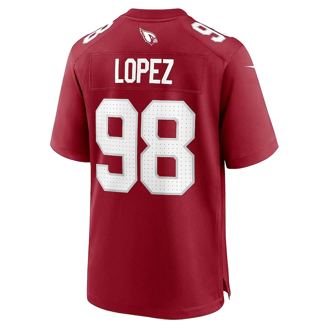 Zennovawear Roy Lopez 98 Arizona Cardinals Team Game Men Jersey - Cardinal