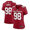 Zennovawear Roy Lopez 98 Arizona Cardinals Women's Game Jersey - Cardinal