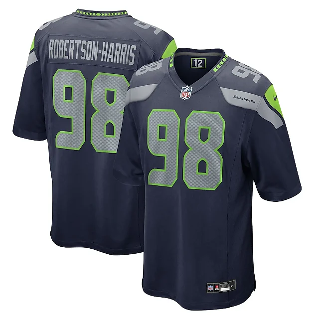 Zennovawear Roy Robertson-Harris 98 Seattle Seahawks Team Game Men Jersey - College Navy