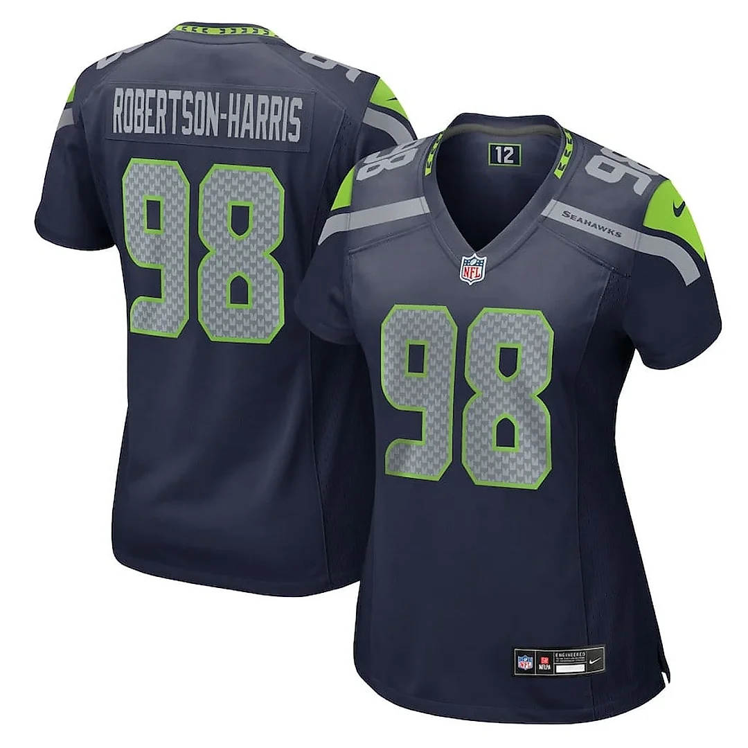Zennovawear Roy Robertson-Harris 98 Seattle Seahawks Women's Team Game Jersey - College Navy