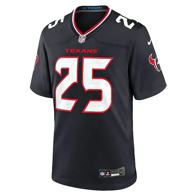 Zennovawear Russ Yeast 25 Houston Texans Team Game Men Jersey - Navy