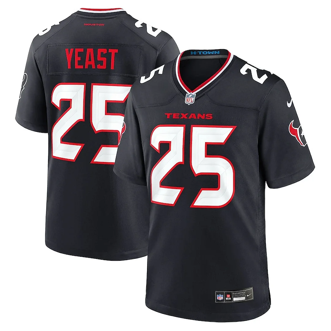 Zennovawear Russ Yeast 25 Houston Texans Team Game Men Jersey - Navy