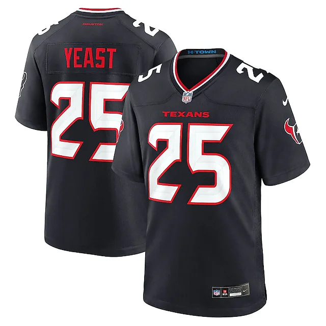 Zennovawear Russ Yeast 25 Houston Texans Team Game Men Jersey - Navy