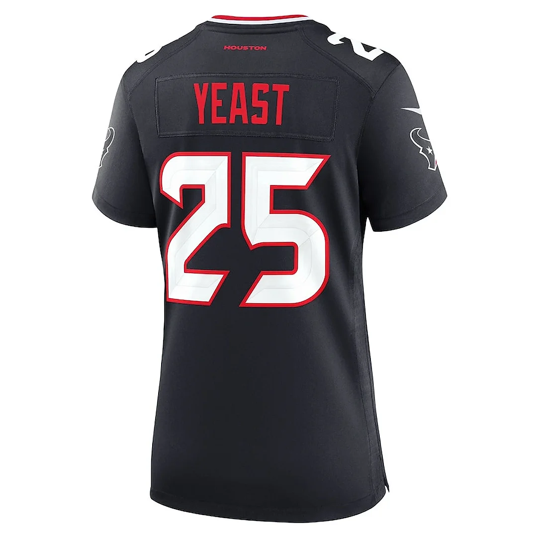 Zennovawear Russ Yeast 25 Houston Texans Women's Team Game Jersey - Navy