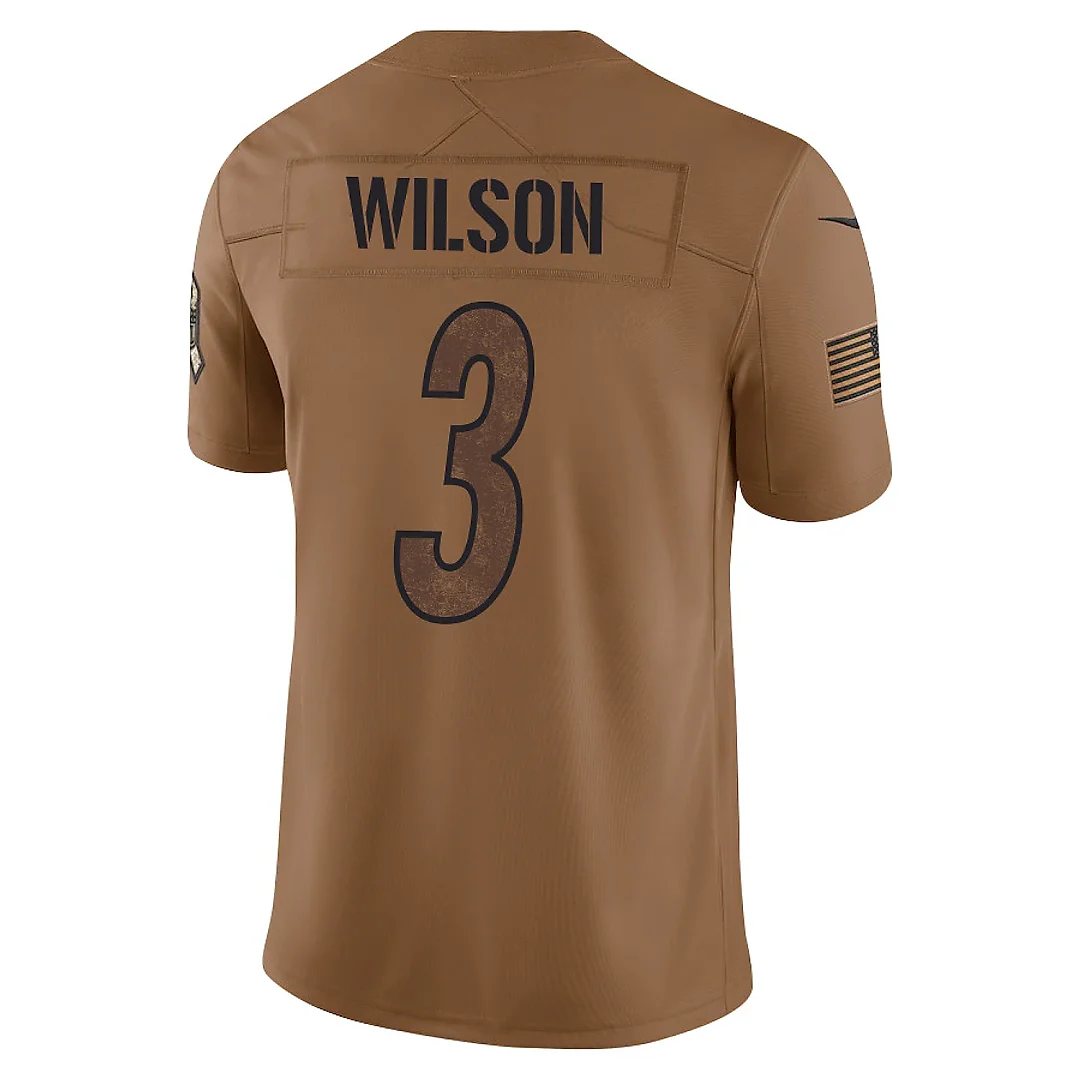 Zennovawear Russell Wilson 3 Pittsburgh Steelers 2023 Salute To Service Limited Men Jersey - Brown