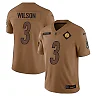 Zennovawear Russell Wilson 3 Pittsburgh Steelers 2023 Salute To Service Limited Men Jersey - Brown