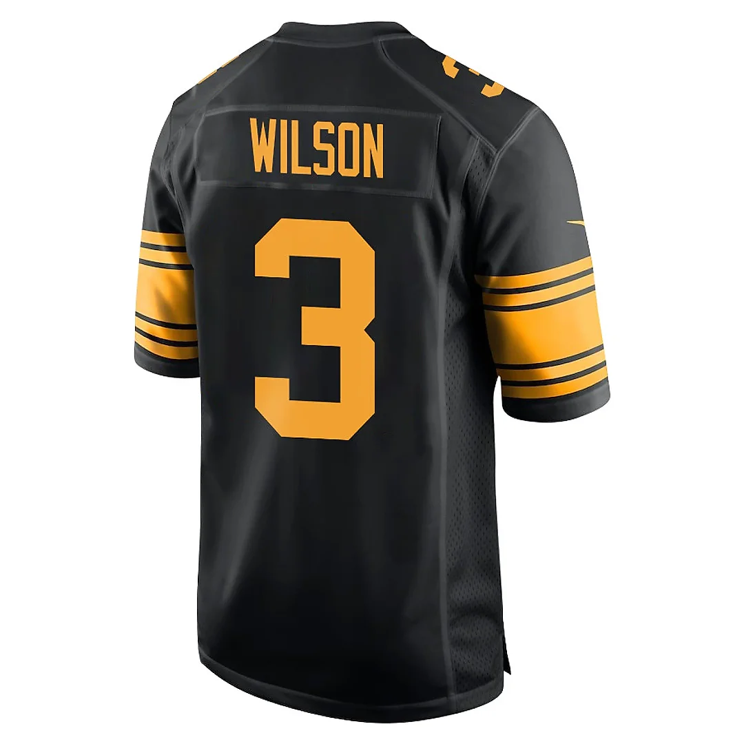 Zennovawear Russell Wilson 3 Pittsburgh Steelers Alternate Game Men Jersey - Black