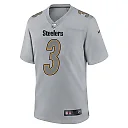 Zennovawear Russell Wilson 3 Pittsburgh Steelers Atmosphere Fashion Game Men Jersey - Silver