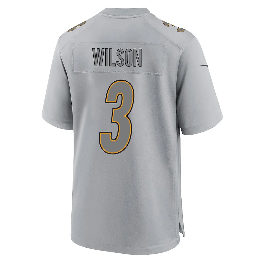 Zennovawear Russell Wilson 3 Pittsburgh Steelers Atmosphere Fashion Game Men Jersey - Silver