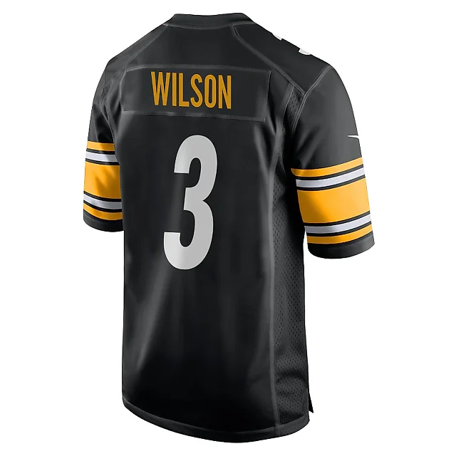 Zennovawear Russell Wilson 3 Pittsburgh Steelers Game Men Jersey - Black