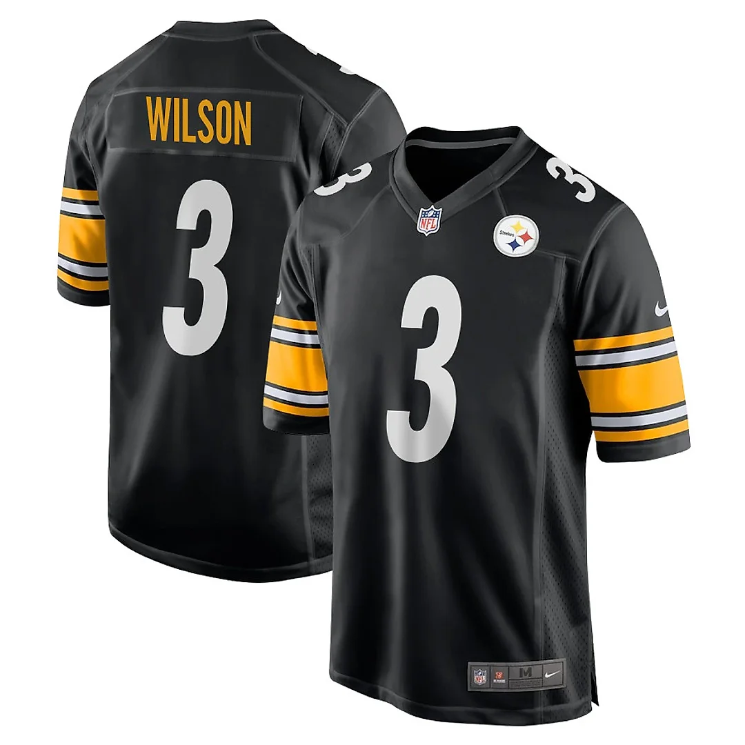 Zennovawear Russell Wilson 3 Pittsburgh Steelers Game Men Jersey - Black