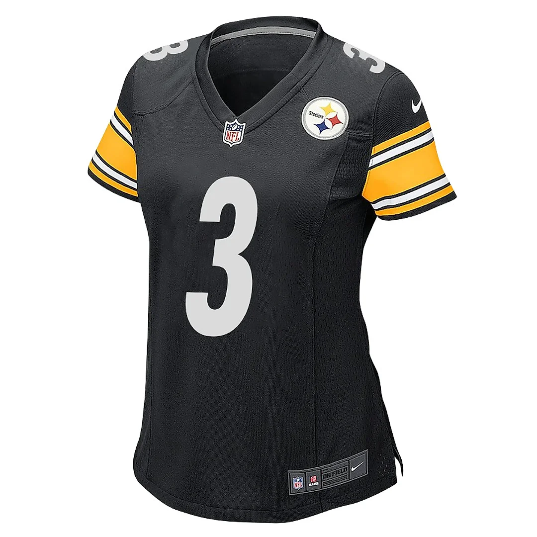 Zennovawear Russell Wilson 3 Pittsburgh Steelers Game Women Jersey - Black