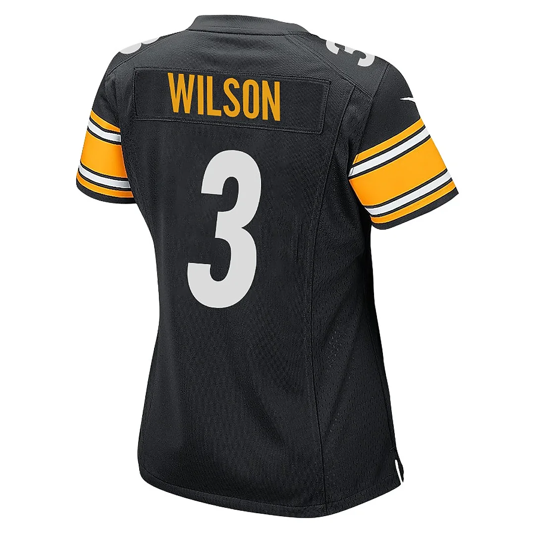 Zennovawear Russell Wilson 3 Pittsburgh Steelers Game Women Jersey - Black