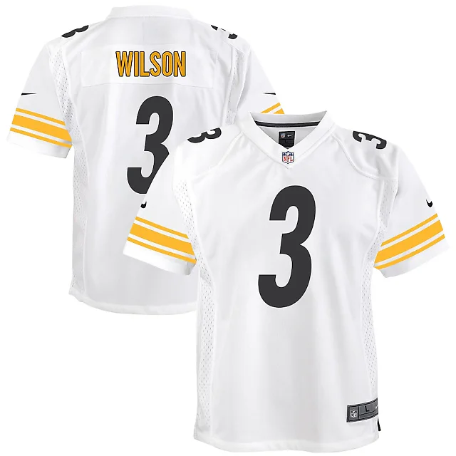 Zennovawear Russell Wilson 3 Pittsburgh Steelers Game YOUTH Jersey - White