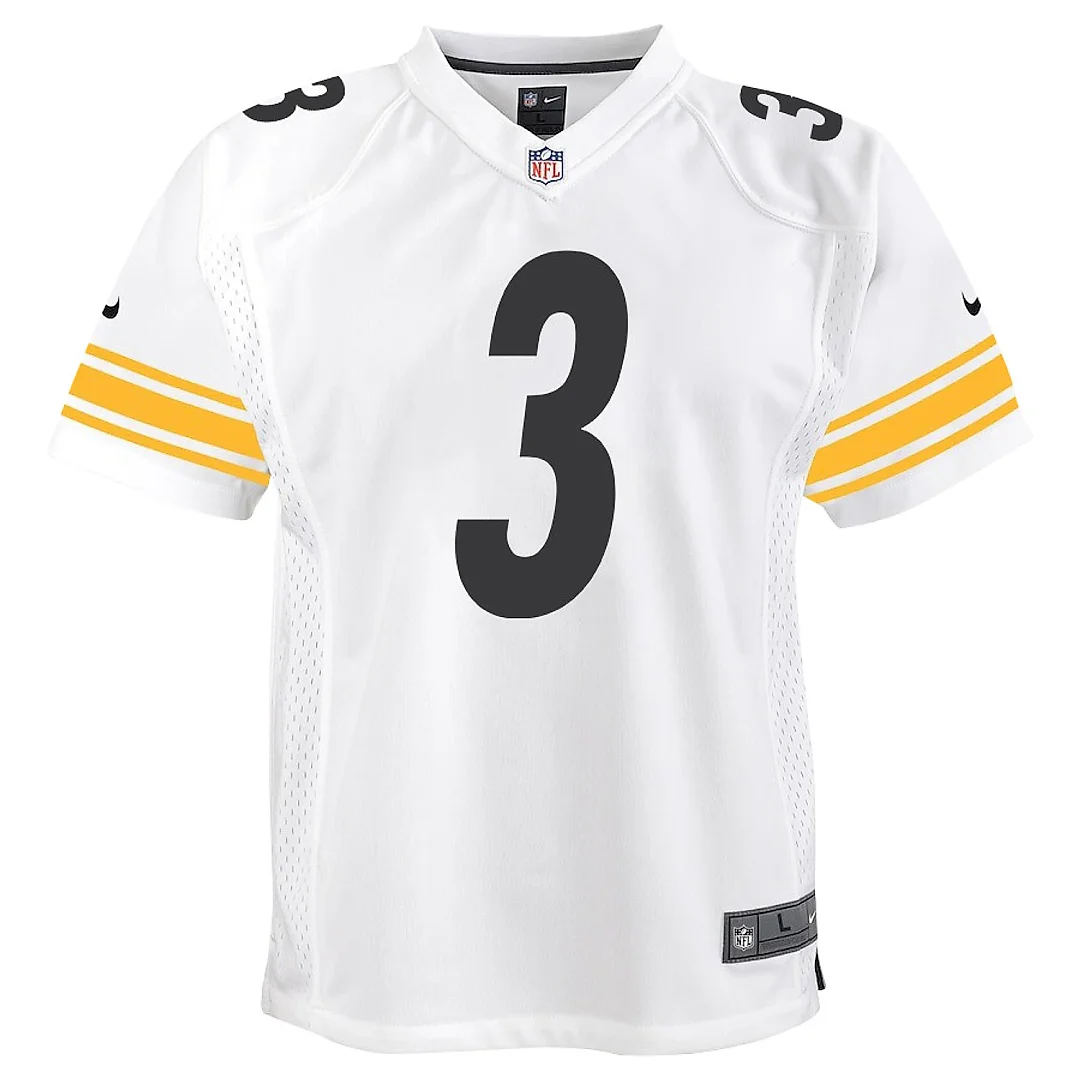Zennovawear Russell Wilson 3 Pittsburgh Steelers Game YOUTH Jersey - White