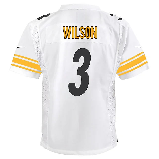 Zennovawear Russell Wilson 3 Pittsburgh Steelers Game YOUTH Jersey - White