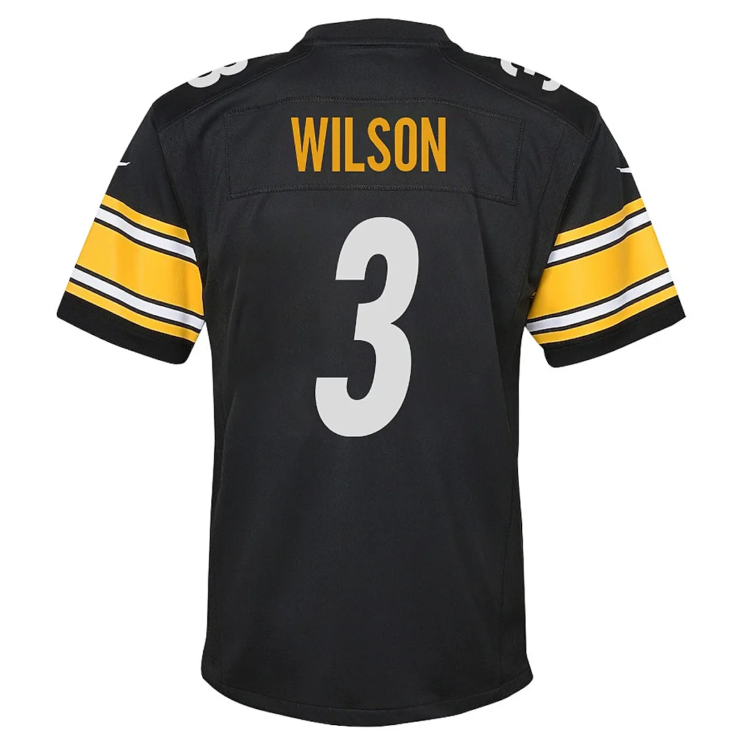Zennovawear Russell Wilson 3 Pittsburgh Steelers Game YOUTH Jersey - Black