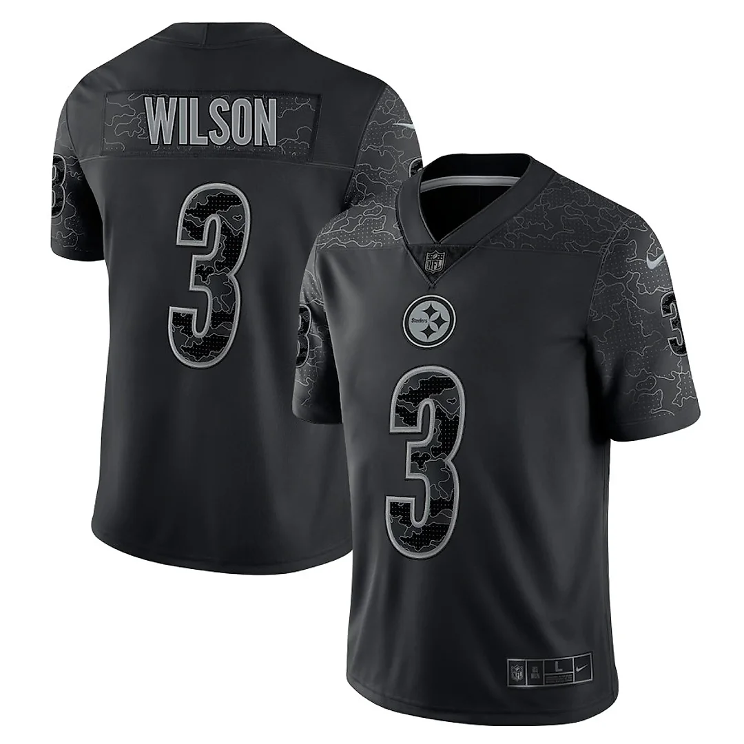 Zennovawear Russell Wilson 3 Pittsburgh Steelers RFLCTV Limited Game Men Jersey - Black