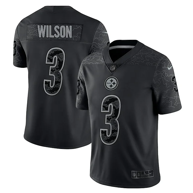 Zennovawear Russell Wilson 3 Pittsburgh Steelers RFLCTV Limited Game Men Jersey - Black
