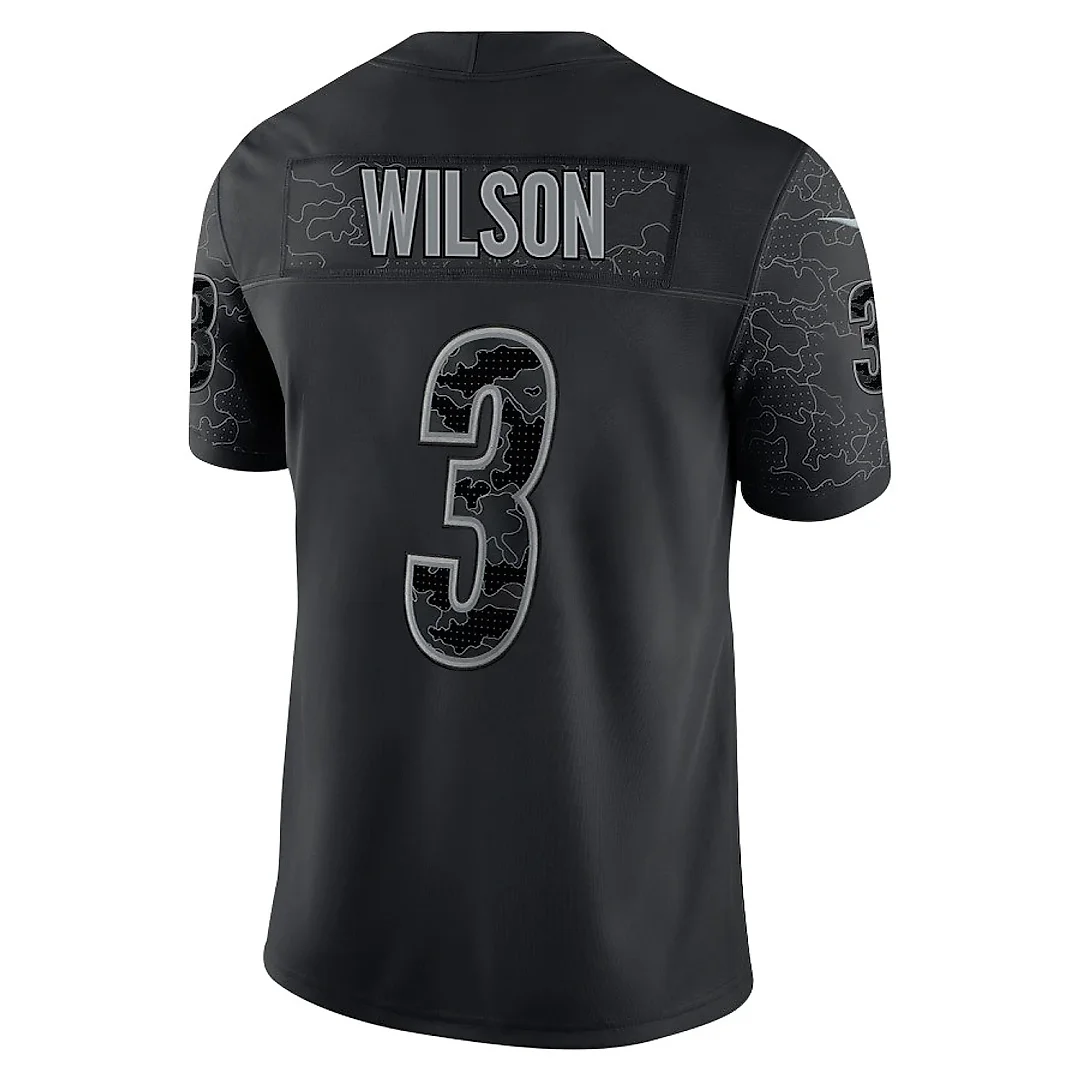 Zennovawear Russell Wilson 3 Pittsburgh Steelers RFLCTV Limited Game Men Jersey - Black