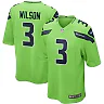 Zennovawear Russell Wilson 3 Seattle Seahawks Men Alternate Game Jersey - Neon Green