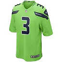 Zennovawear Russell Wilson 3 Seattle Seahawks Men Alternate Game Jersey - Neon Green