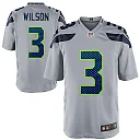 Zennovawear Russell Wilson 3 Seattle Seahawks Men Alternate Game Jersey - Gray