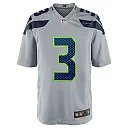 Zennovawear Russell Wilson 3 Seattle Seahawks Men Alternate Game Jersey - Gray