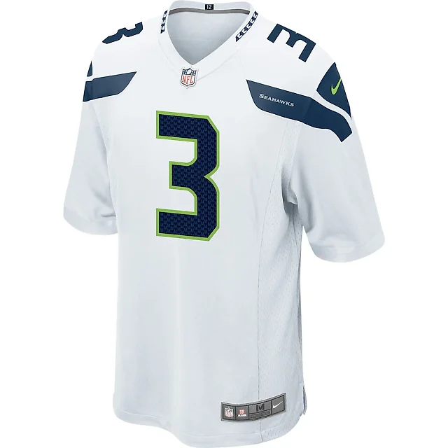 Zennovawear Russell Wilson 3 Seattle Seahawks Men Game Jersey - White