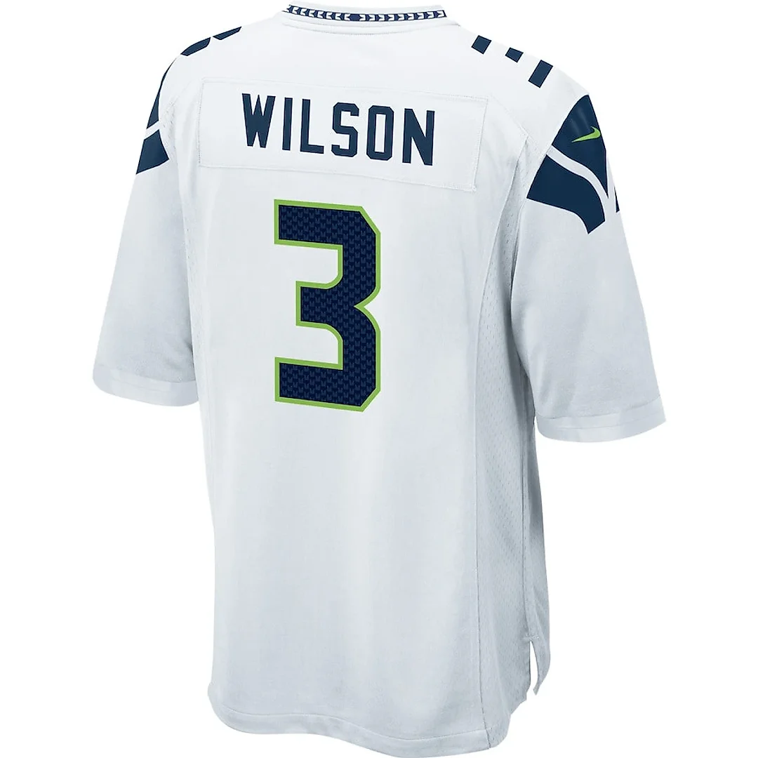 Zennovawear Russell Wilson 3 Seattle Seahawks Men Game Jersey - White