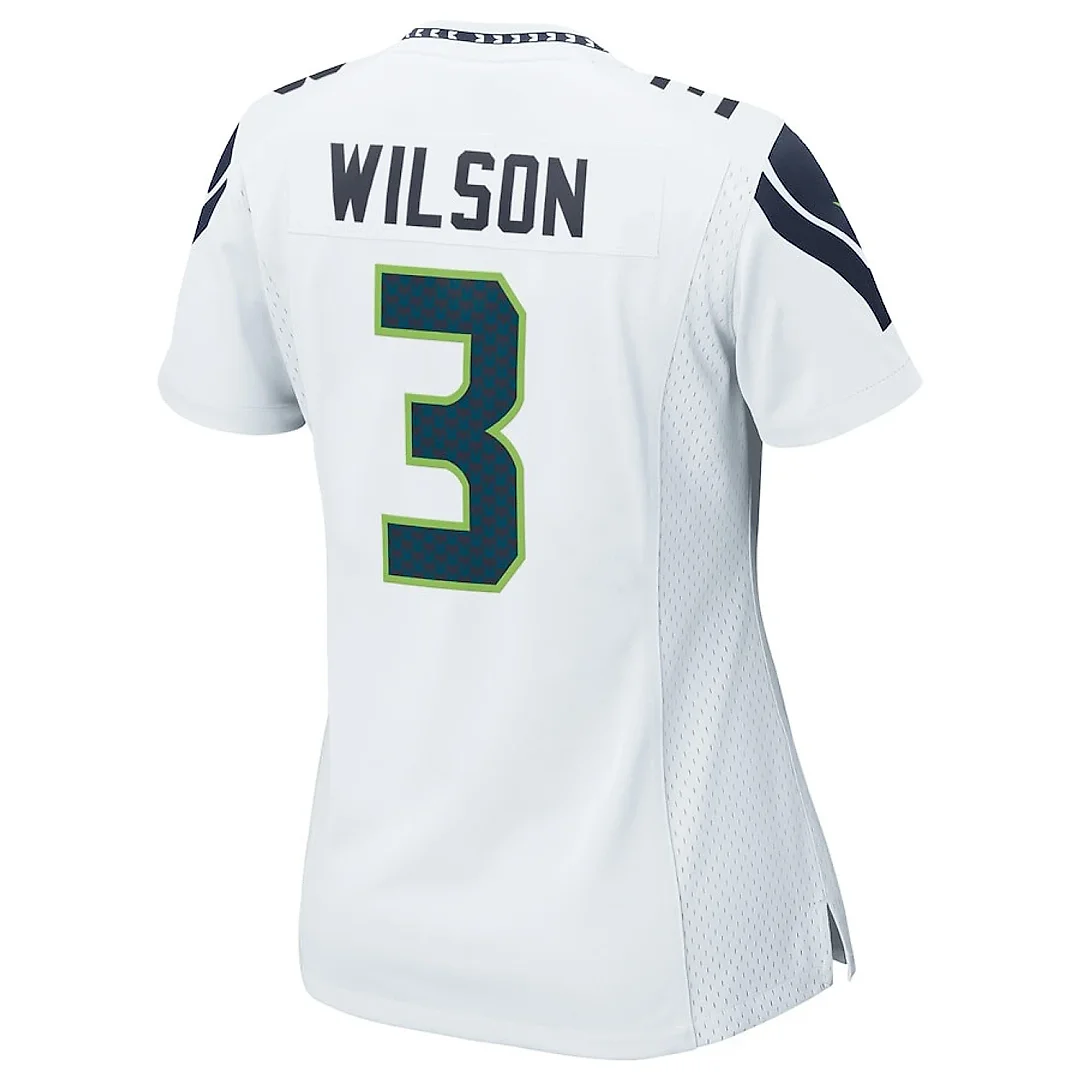Zennovawear Russell Wilson 3 Seattle Seahawks Women Game Jersey - White