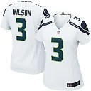 Zennovawear Russell Wilson 3 Seattle Seahawks Women Game Jersey - White