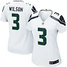Zennovawear Russell Wilson 3 Seattle Seahawks Women Game Jersey - White