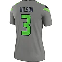 Zennovawear Russell Wilson 3 Seattle Seahawks Women Inverted Legend Jersey - Gray