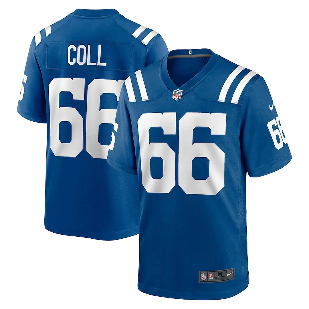 Zennovawear Ryan Coll 66 Indianapolis Colts Game Men Jersey - Royal