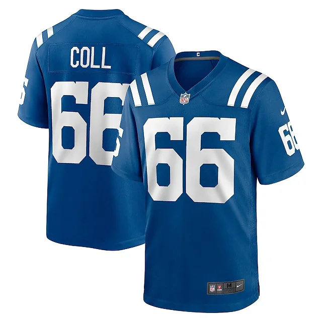 Zennovawear Ryan Coll 66 Indianapolis Colts Game Men Jersey - Royal