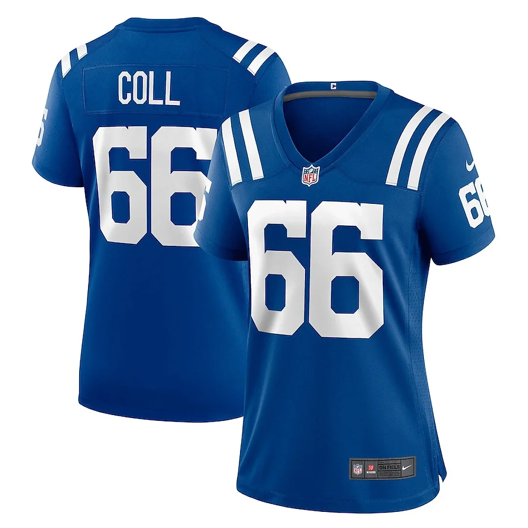 Zennovawear Ryan Coll 66 Indianapolis Colts Women's Game Jersey - Royal