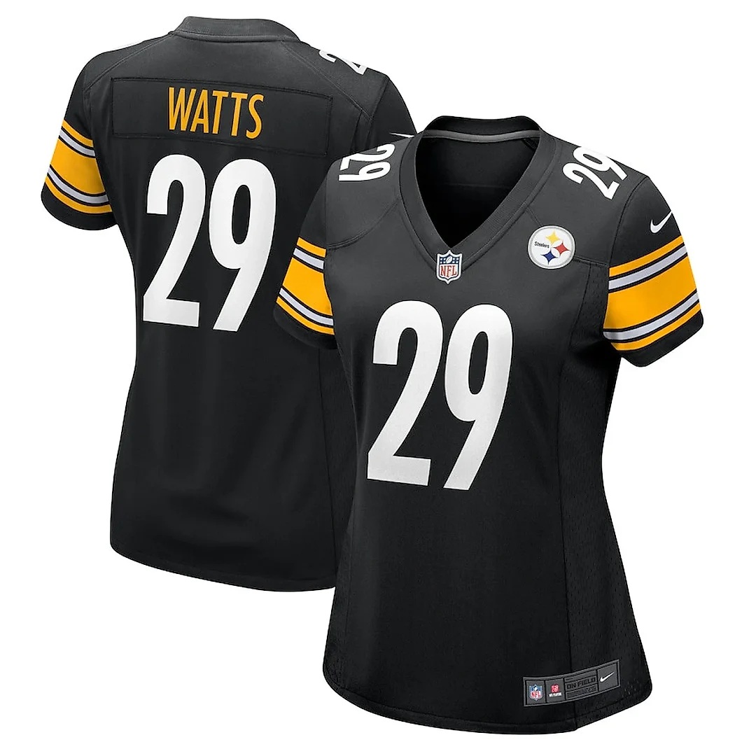 Zennovawear Ryan Watts 29 Pittsburgh Steelers Women's Game Jersey - Black