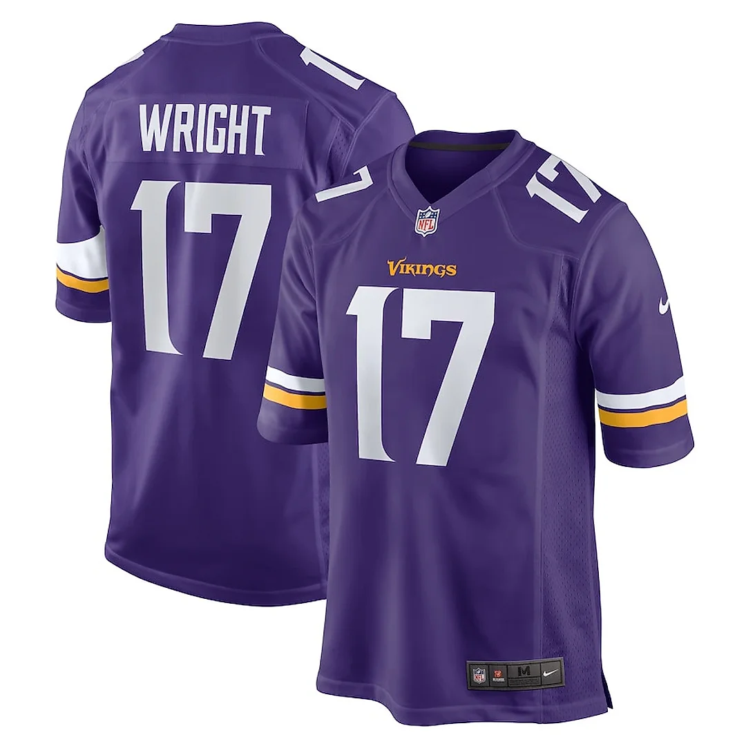 Zennovawear Ryan Wright 17 Minnesota Vikings Game Men Jersey - Purple
