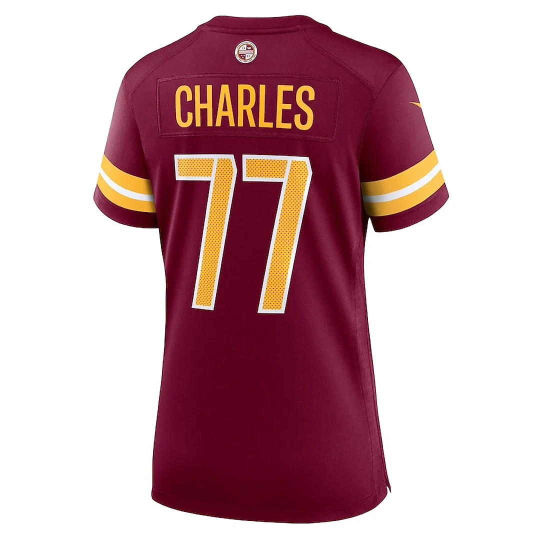 Zennovawear Saahdiq Charles 77 Washington Commanders Women Game Jersey - Burgundy