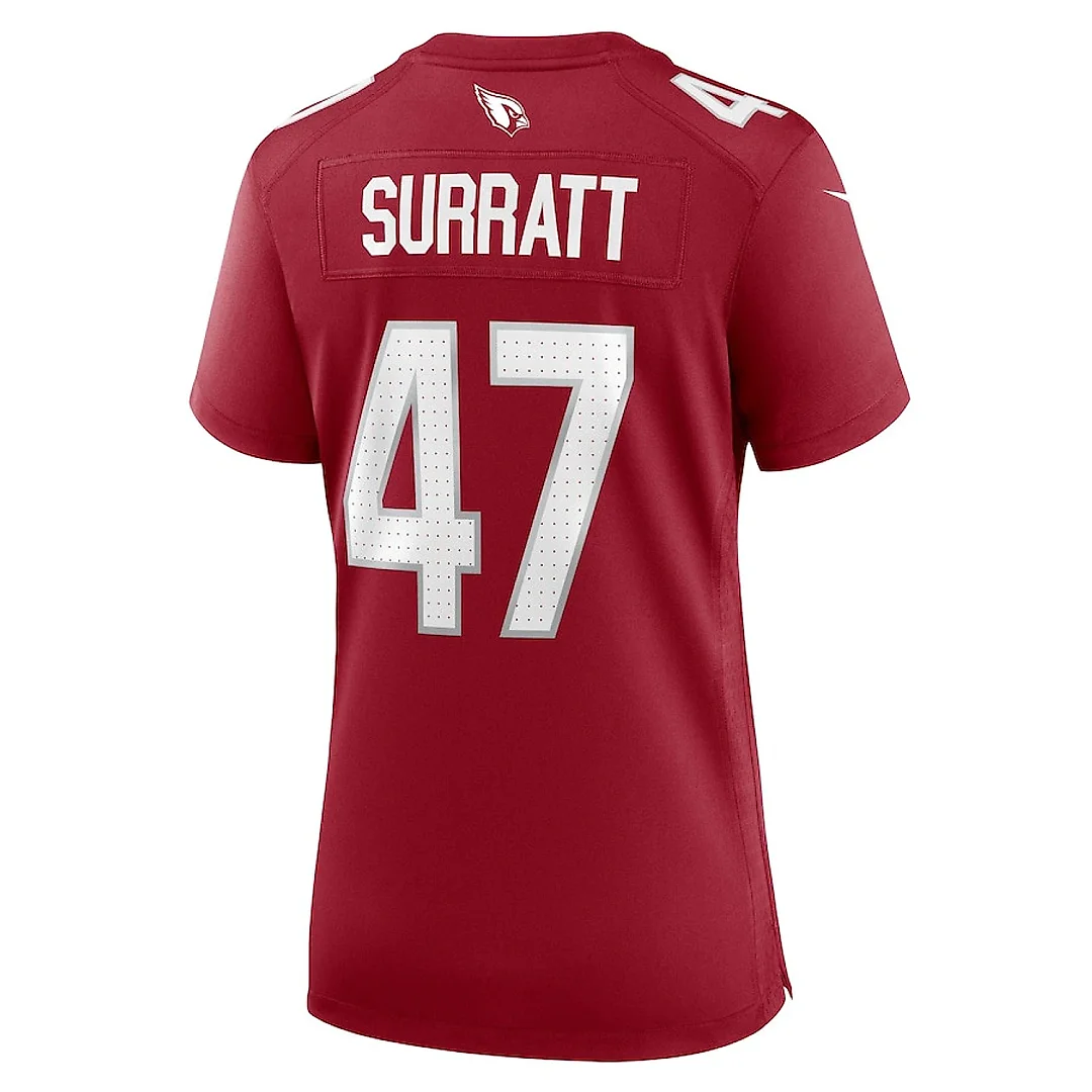 Zennovawear Sage Surratt 47 Arizona Cardinals Women's Game Jersey - Cardinal
