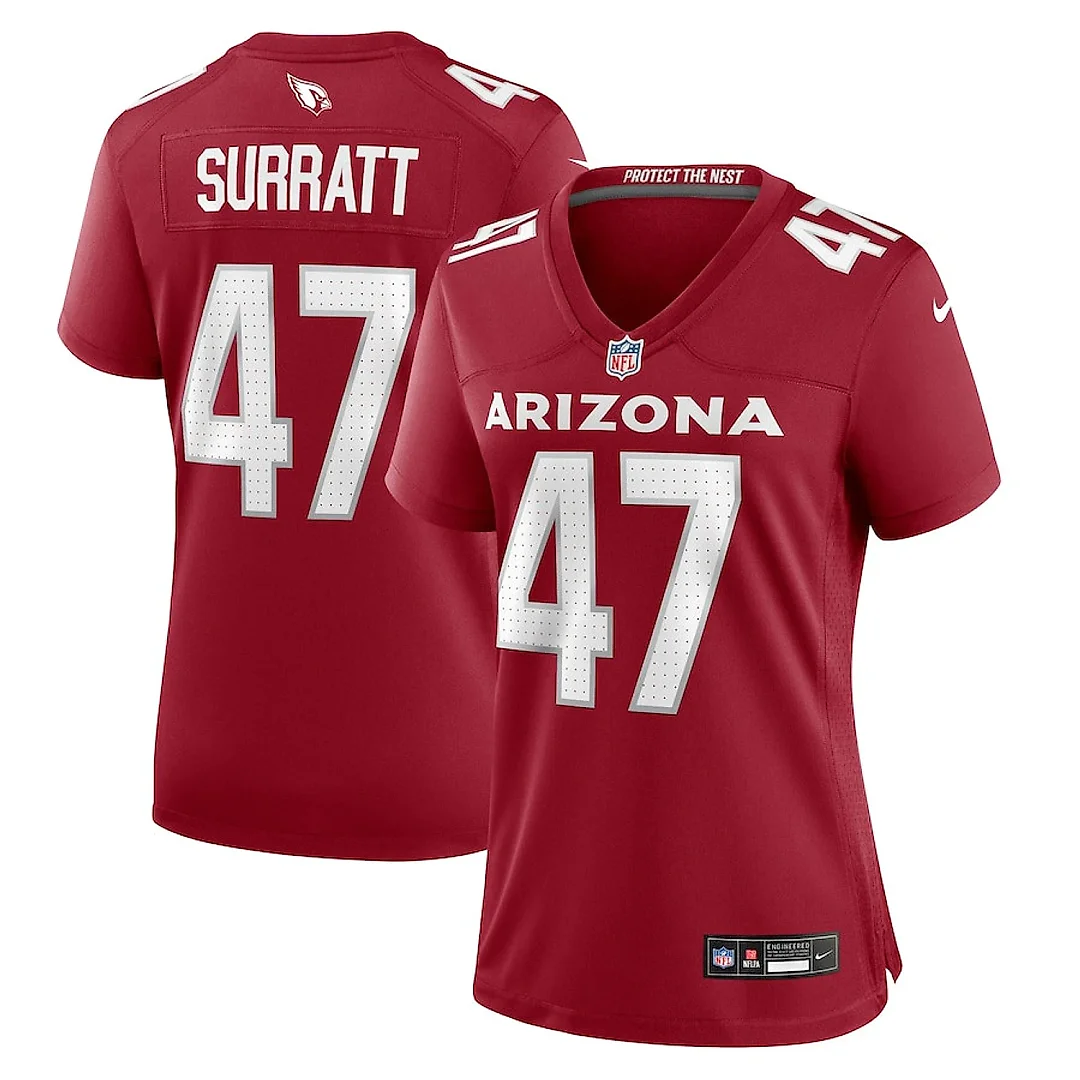 Zennovawear Sage Surratt 47 Arizona Cardinals Women's Game Jersey - Cardinal
