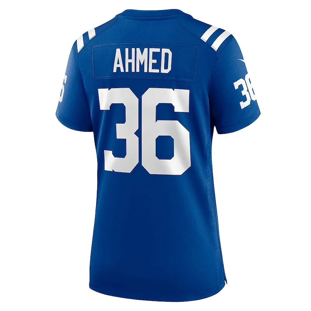 Zennovawear Salvon Ahmed 36 Indianapolis Colts Women's Team Game Jersey - Royal