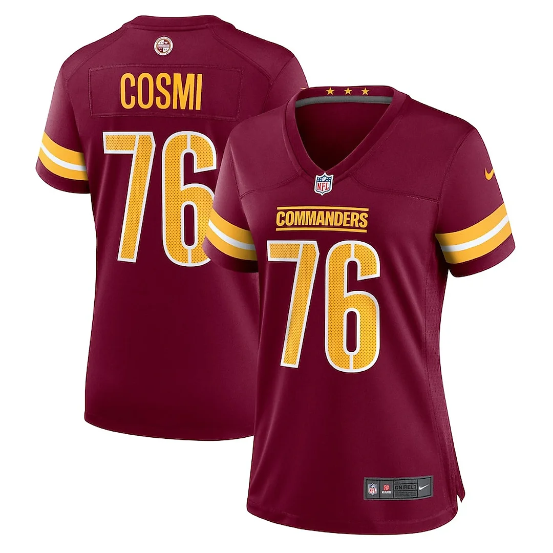 Zennovawear Sam Cosmi 76 Washington Commanders Women Game Jersey - Burgundy