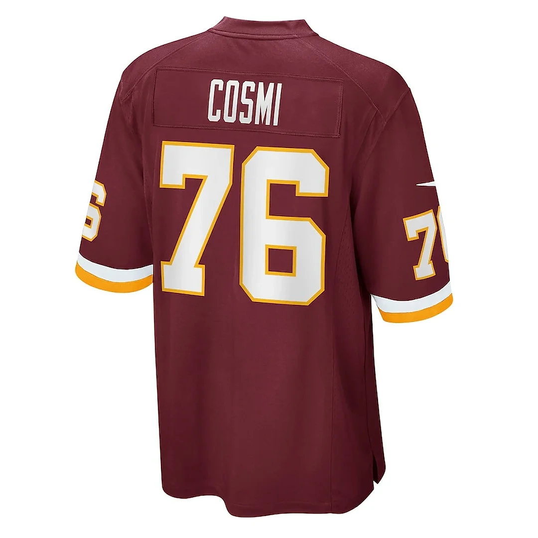Zennovawear Sam Cosmi 76 Washington Football Team Men Game Jersey - Burgundy