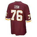 Zennovawear Sam Cosmi 76 Washington Football Team Men Game Jersey - Burgundy