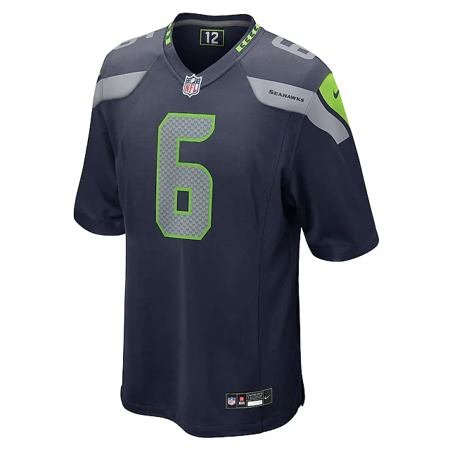 Zennovawear Sam Howell 6 Seattle Seahawks Game Men Jersey - College Navy
